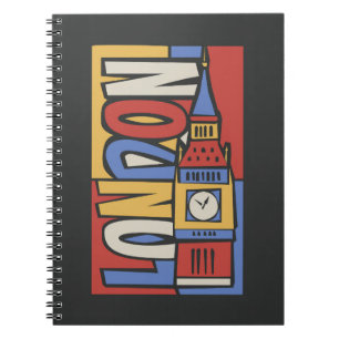 London, England   Vibrant Handrawn Design Notebook