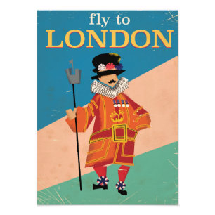 London,England vintage travel poster