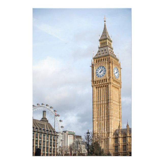 London Eye and Big Ben Photo Print (Front)
