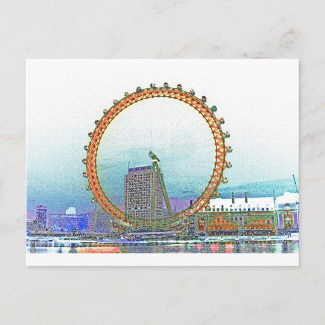London Eye Art Postcard (Front)