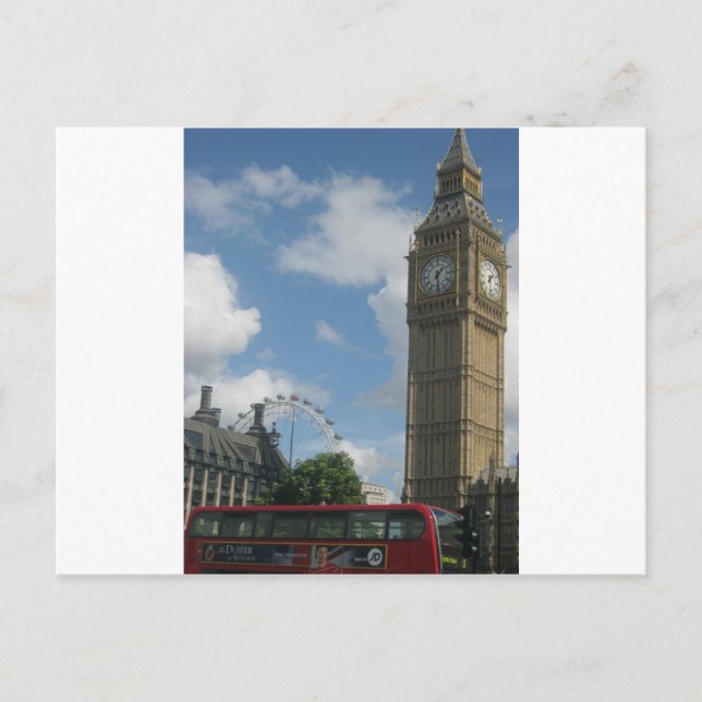 London Eye & Big Ben Postcard (Front)