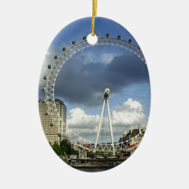 London Eye Ceramic Ornament (Front)