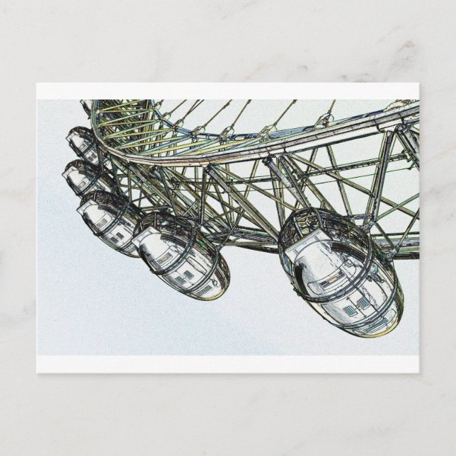 London Eye Digital Art Postcard (Front)