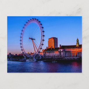 London Eye in Night Postcard