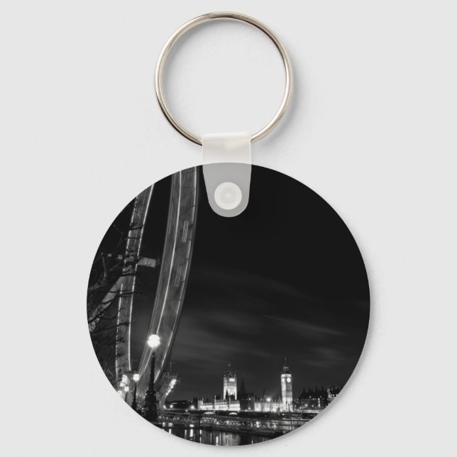 London Eye night view Key Ring (Front)