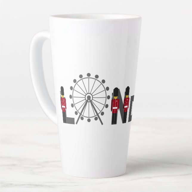 London Eye Queens Guard Latte Mug (Left Angle)