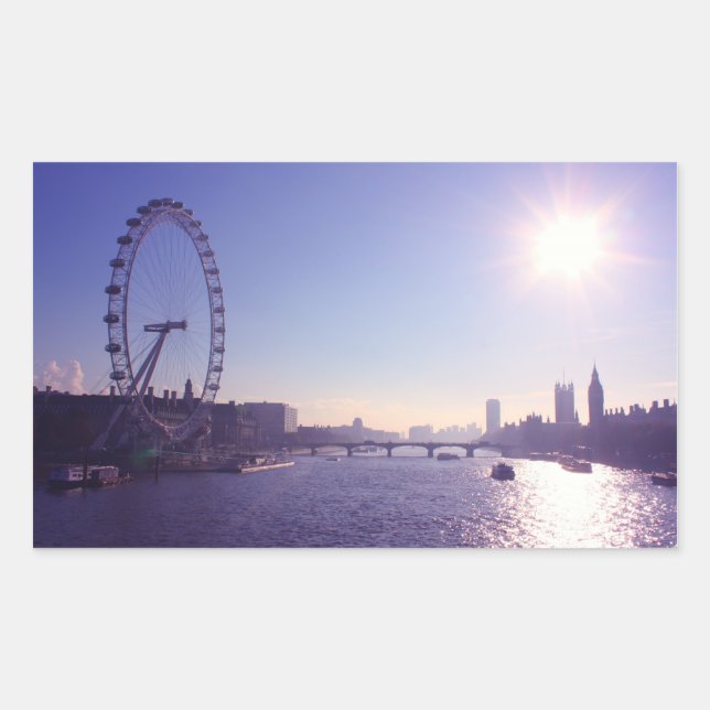 London Eye Rectangular Sticker (Front)