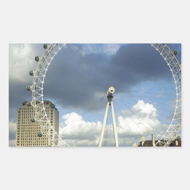 London Eye Rectangular Sticker (Front)