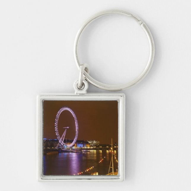 London Eye, River Thames and lights from Key Ring (Front)
