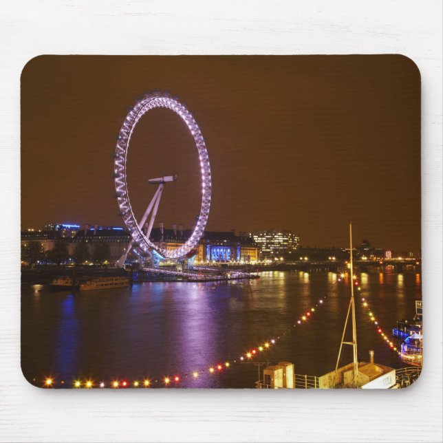 London Eye, River Thames and lights from Mouse Pad (Front)
