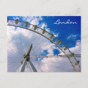 london eye round postcard