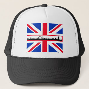 London Eye Skyline Union Jack Flag Hat Cap