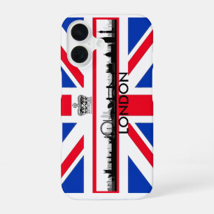 London Eye Skyline Union Jack Flag iPhone 16 Case
