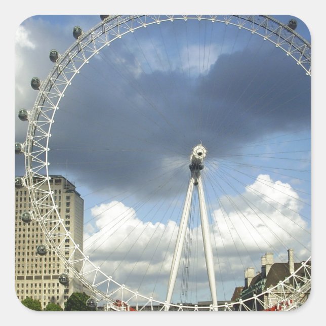 London Eye Square Sticker (Front)