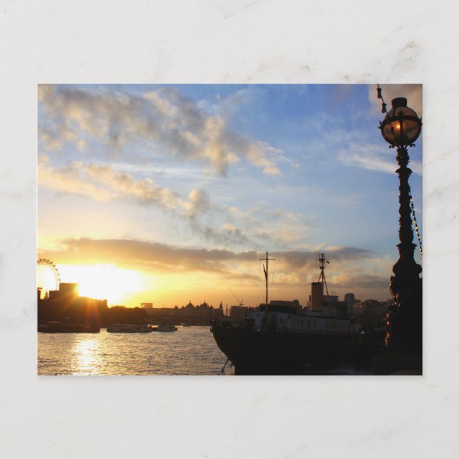 London Eye sunset Postcard (Front)