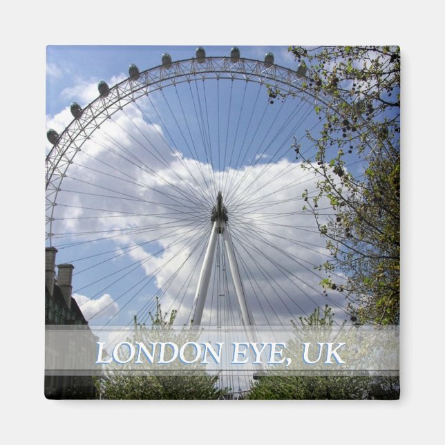 London Eye (UK) Holiday Souvenir Magnet (Front)