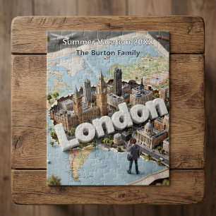 London Family Vacation 3D Travel Trip Souvenir Jigsaw Puzzle