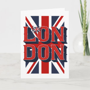 London Flag / Folded Greeting Card
