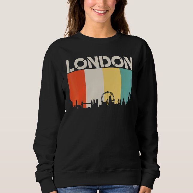 London Flag Skyline Flag Usa America State Sweatshirt (Front)