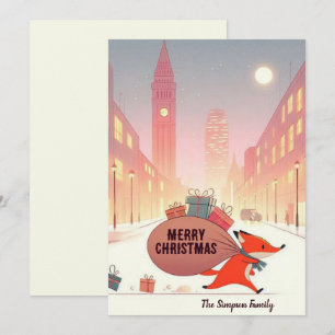 London fox holiday card