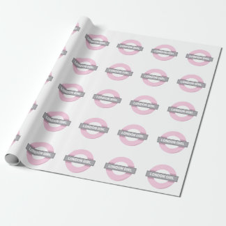 London Girl Underground Tube Sign Wrapping Paper