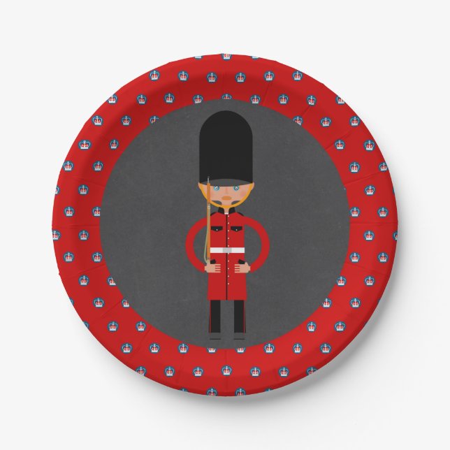 London Guard Boy Birthday Party Paper Plate (Front)
