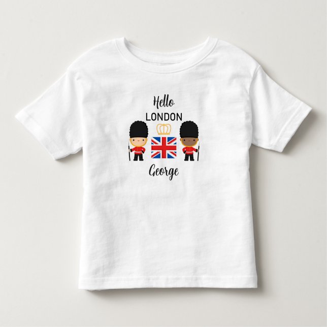 London Guards Mixed Skin Boy Name British England Toddler T-Shirt (Front)