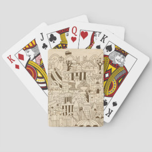London Hand Drawn on Old Paper Playing Cards