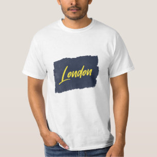 London Handwritten Yellow Typography T-Shirt