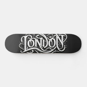 London Heavy Metal Calligraphy - London Metalheads Skateboard