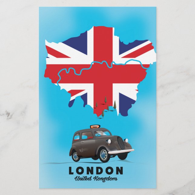London Illustrated map travel poster (Front)