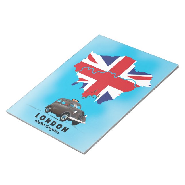 London Illustrated map travel poster Notepad (Angled)