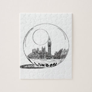London in a glass ball . jigsaw puzzle