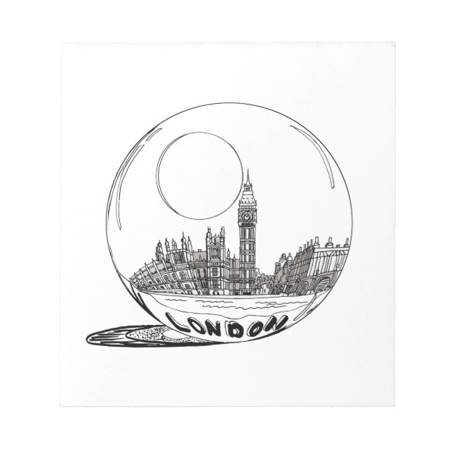 London in a glass ball . notepad (Front)
