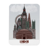 London in Clouds Red and Green