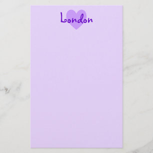 London in Purple Stationery