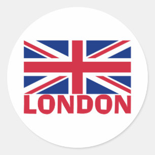 London in Red Classic Round Sticker