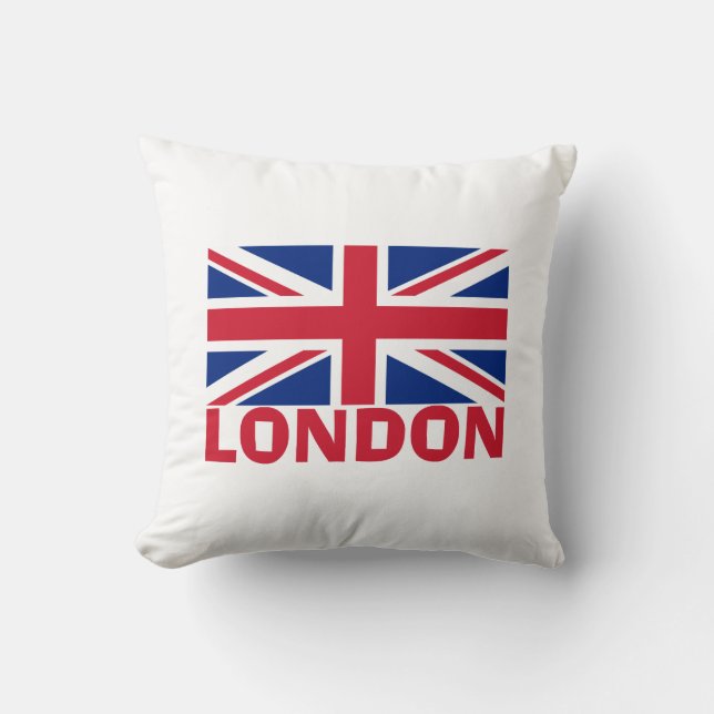 London in Red Cushion (Front)