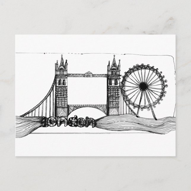 London in tangles postcard (Front)