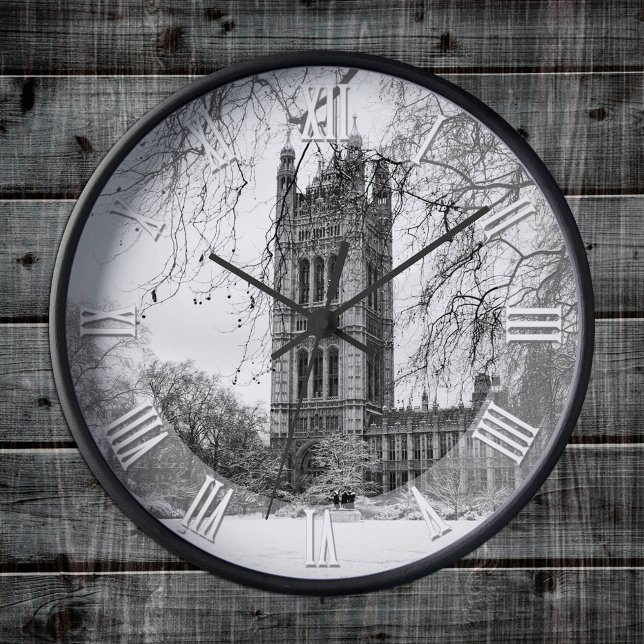 London in Winter, Parliament, Westminster Palace Round Clock (Creator Uploaded)
