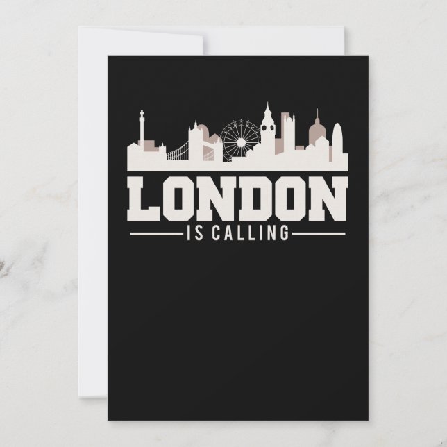 London Is Calling UK Skyline Invitation (Front)