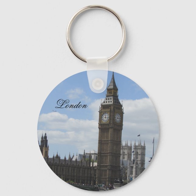 London Keychain England Keepsake Travel Souvenir (Front)
