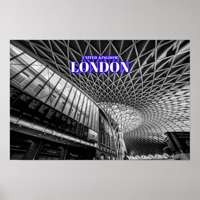London Kings Cross Station St. Pancreas Station Poster (Front)