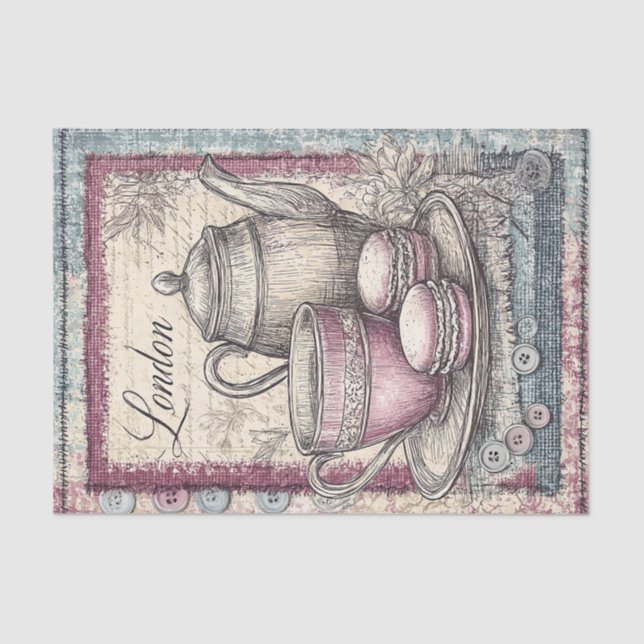 London & Lace Decoupage Tissue Paper (Front)