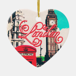 London Landmark Vintage Photo Ceramic Ornament