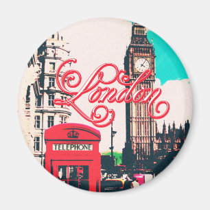 London Landmark Vintage Photo Magnet