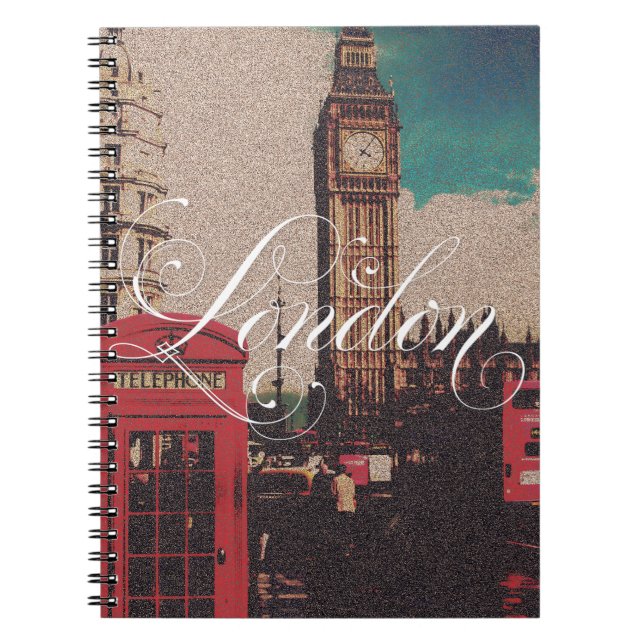 London Landmark Vintage Photo Notebook (Front)