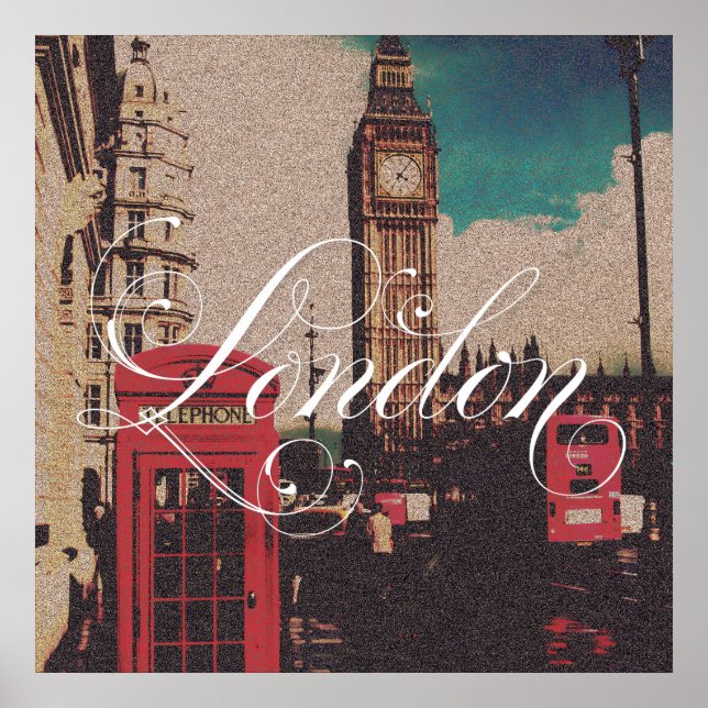 London Landmark Vintage Photo Poster (Front)