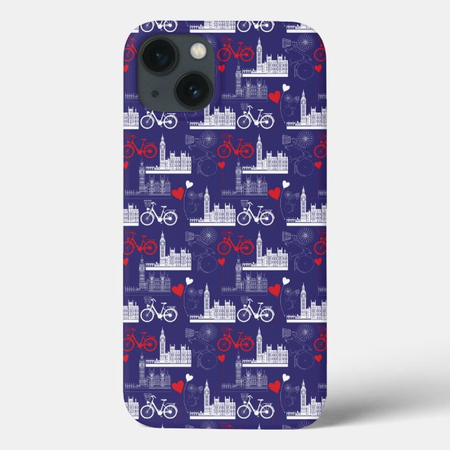 London Landmarks Pattern Case-Mate iPhone Case (Back)