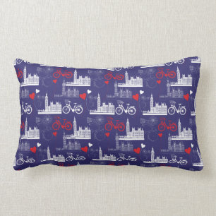 London Landmarks Pattern Lumbar Cushion